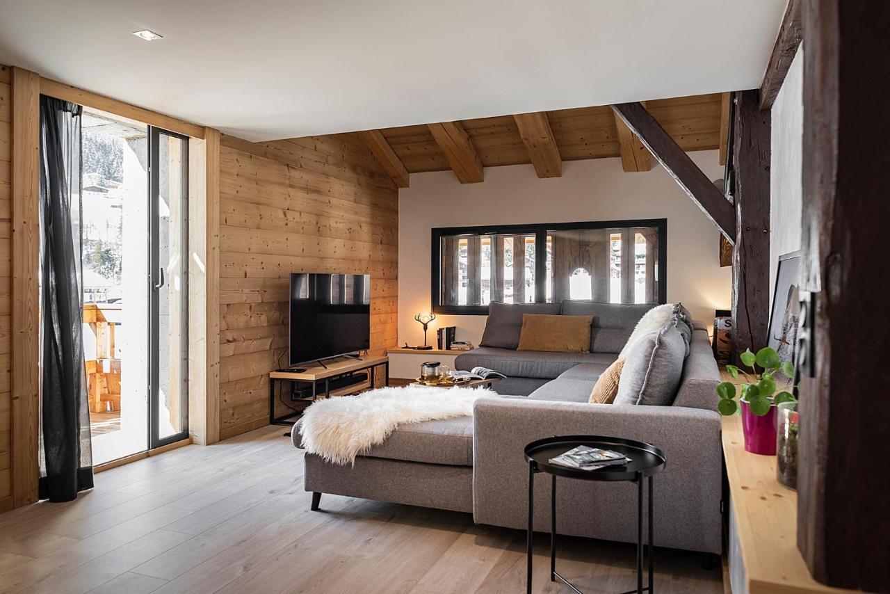 Spacieux Duplex Avec Vue La Clusaz Exterior photo